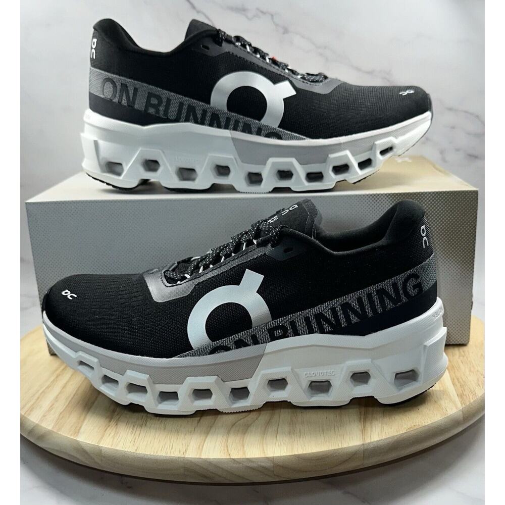 On Cloudmonster 2 Black White Frost Running Shoes 3WE10111197 Women’s Size 8